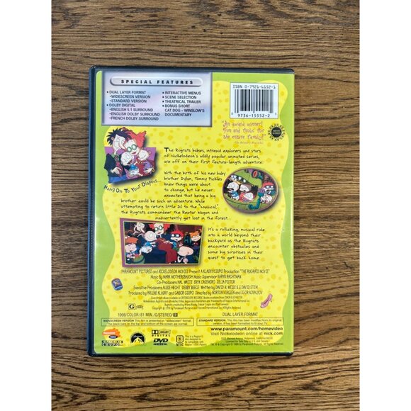 Nickelodeon The Rugrats Movie DVD Full-Length Hit Movie With Interactive Menus - Picture 3 of 3